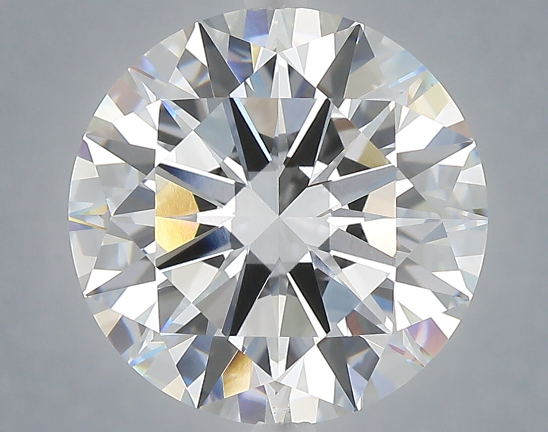 6.01 Carat Round Shaped, Excellent Cut, F Color, VVS2 Clarity, IGI Certified Lab Grown Diamond