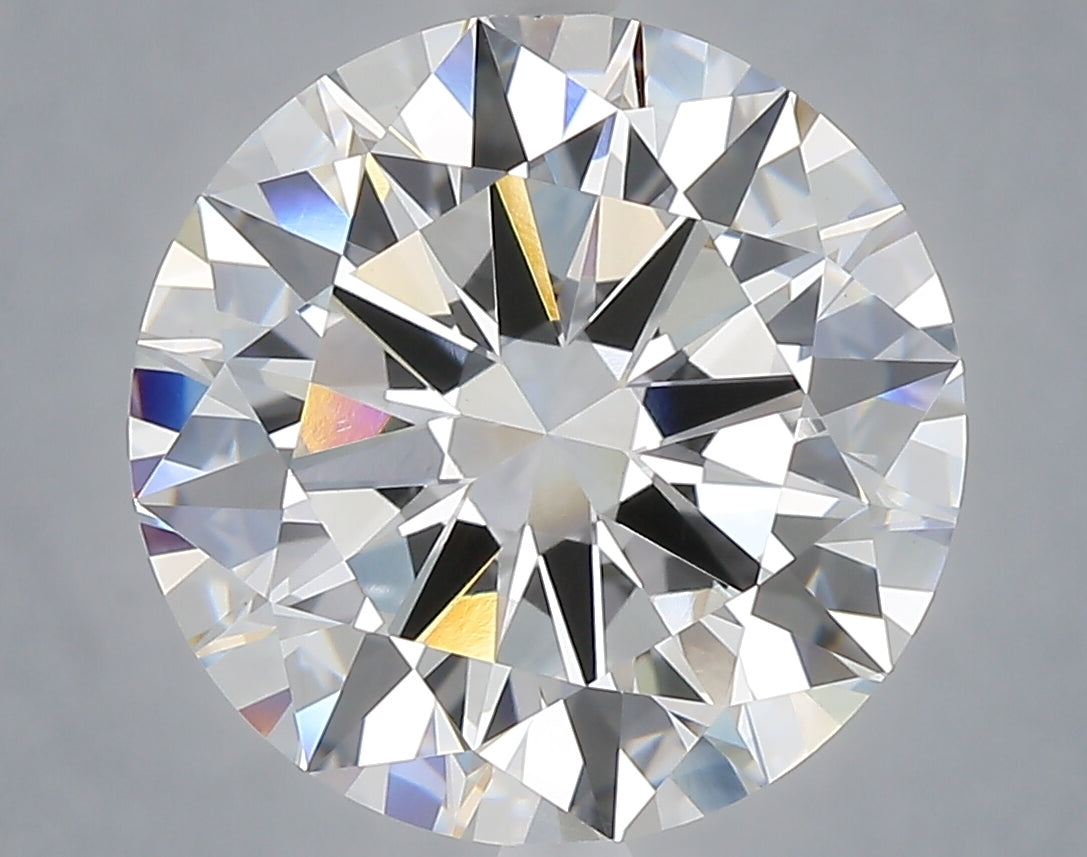6.03 Carat Round Shaped, Excellent Cut, E Color, VVS2 Clarity, IGI Certified Lab Grown Diamond
