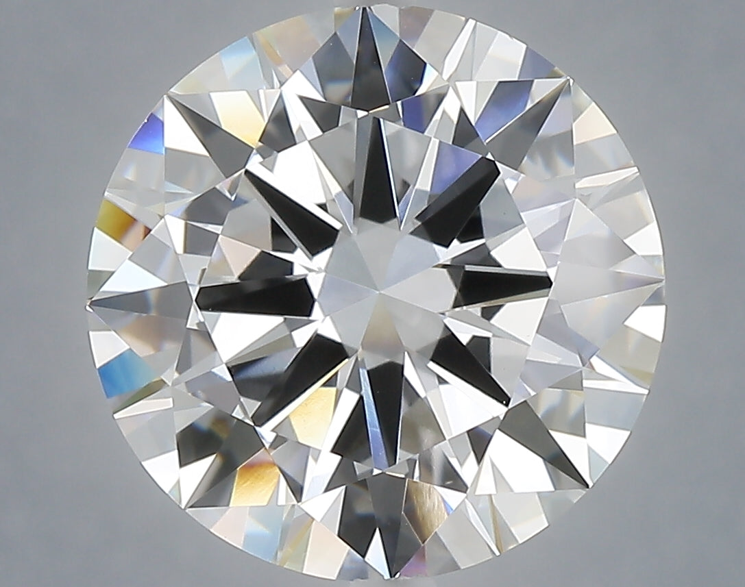 6.02 Carat Round Shaped, Excellent Cut, F Color, VVS2 Clarity, IGI Certified Lab Grown Diamond
