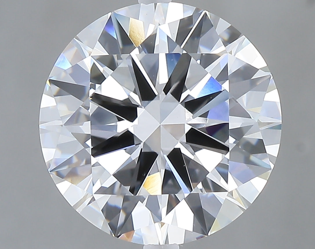 6.01 Carat Round Shaped, Excellent Cut, F Color, VVS2 Clarity, IGI Certified Lab Grown Diamond