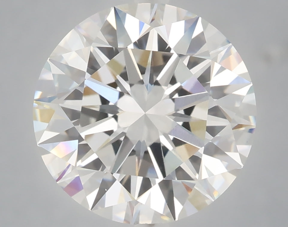 5.07 Carat Round Shaped, Excellent Cut, F Color, VVS2 Clarity, IGI Certified Lab Grown Diamond