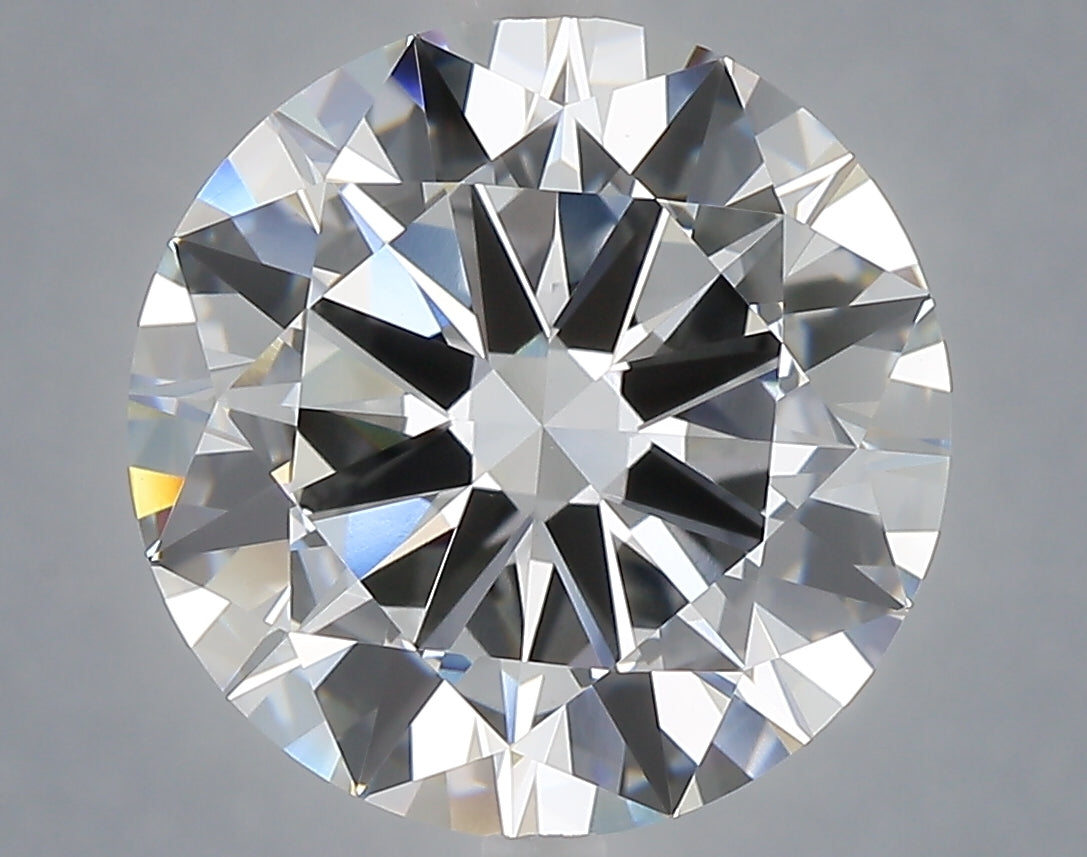 6.02 Carat Round Shaped, Excellent Cut, F Color, VVS2 Clarity, IGI Certified Lab Grown Diamond
