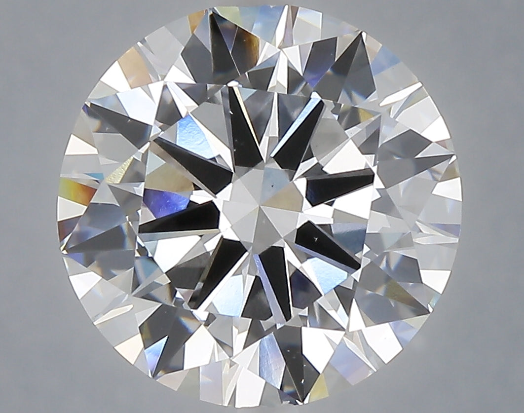 6.01 Carat Round Shaped, Excellent Cut, F Color, VVS2 Clarity, IGI Certified Lab Grown Diamond