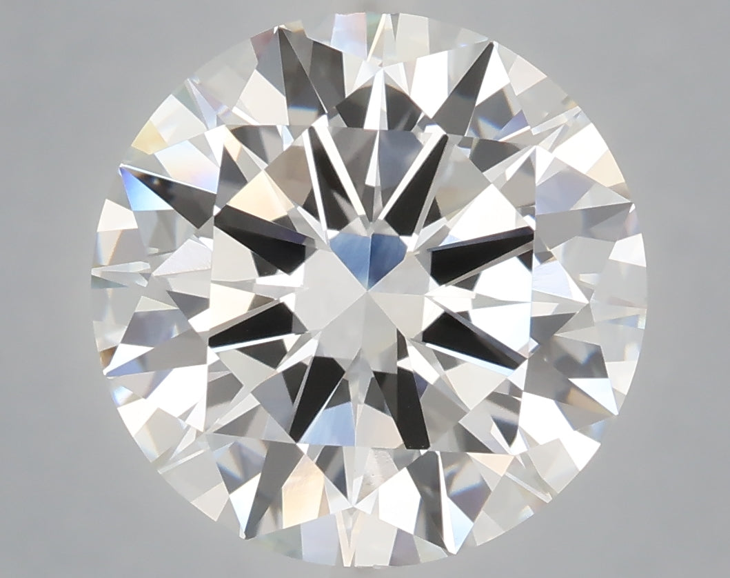 6.04 Carat Round Shaped, Excellent Cut, F Color, VVS2 Clarity, IGI Certified Lab Grown Diamond