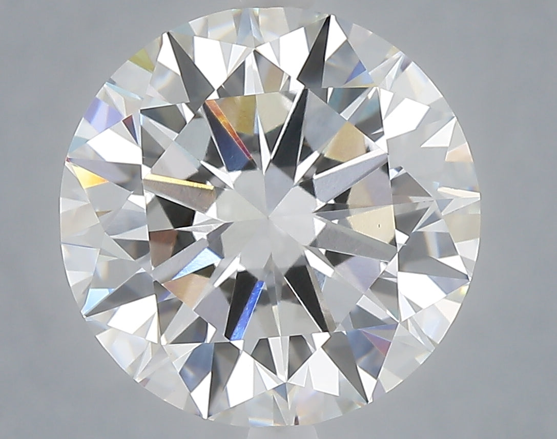 6.03 Carat Round Shaped, Excellent Cut, E Color, VVS2 Clarity, IGI Certified Lab Grown Diamond