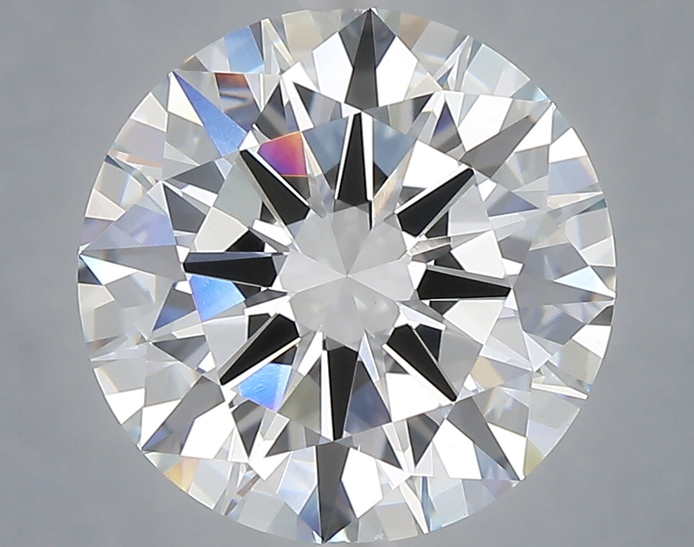 5.06 Carat Round Shaped, Excellent Cut, F Color, VVS2 Clarity, IGI Certified Lab Grown Diamond