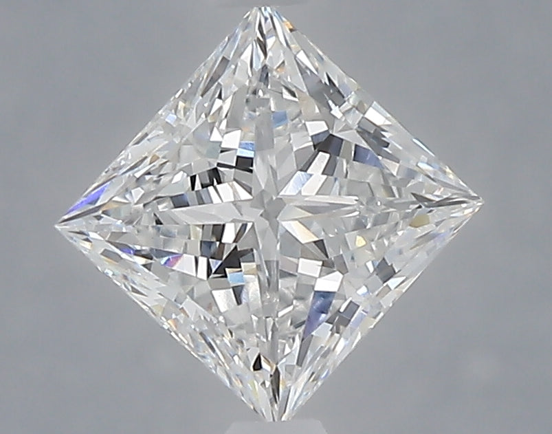 1.10 Carat Princess Shaped, Ideal Cut, D Color, VVS2 Clarity, IGI Certified Lab Grown Diamond