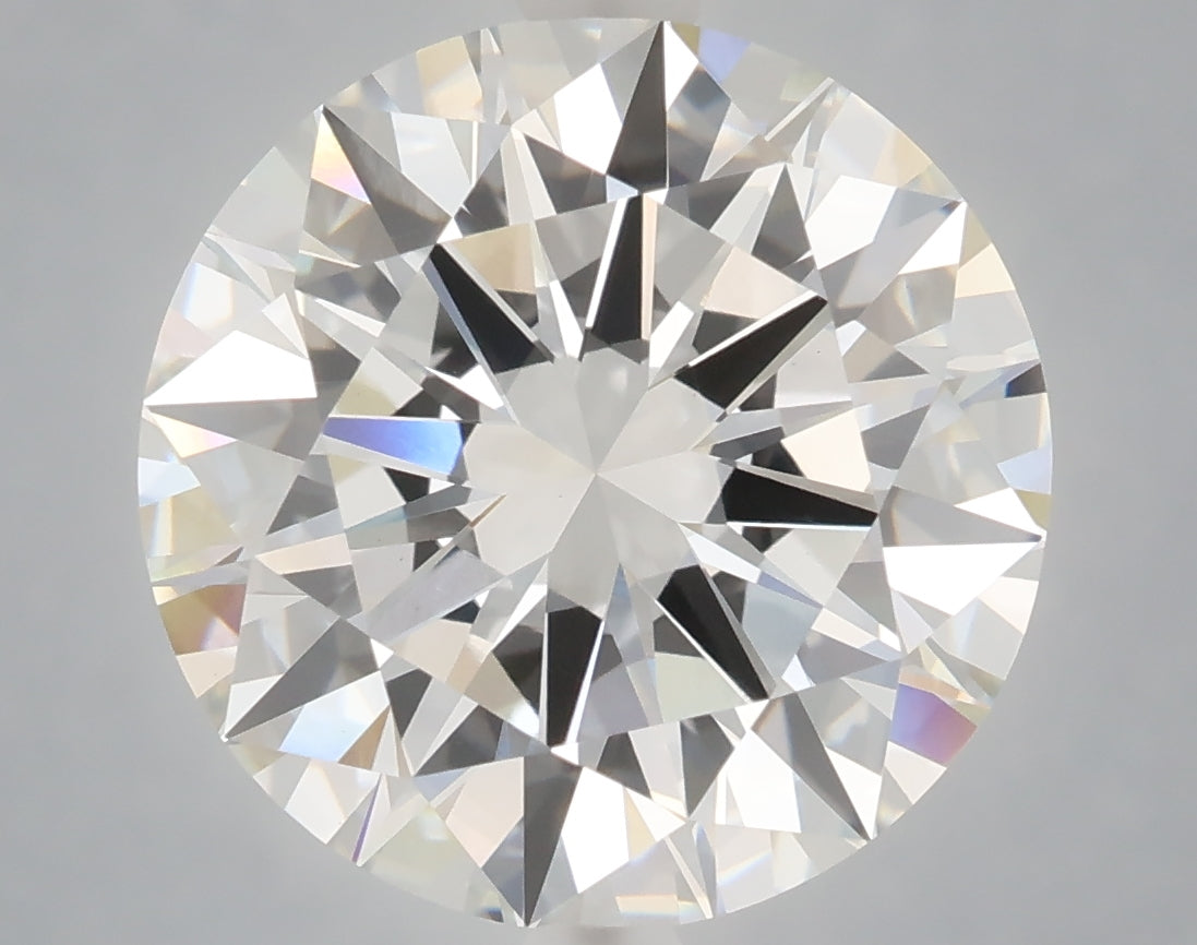 7.03 Carat Round Shaped, Excellent Cut, F Color, VVS2 Clarity, IGI Certified Lab Grown Diamond