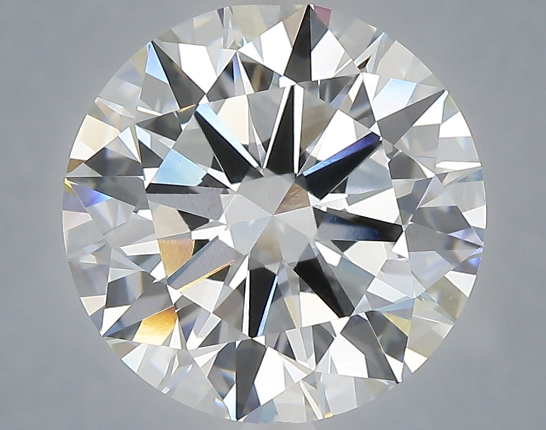 6.10 Carat Round Shaped, Excellent Cut, F Color, VVS2 Clarity, IGI Certified Lab Grown Diamond