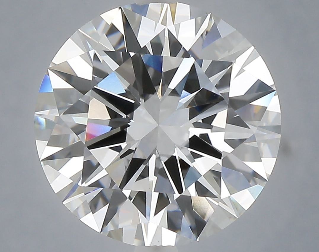 6.09 Carat Round Shaped, Excellent Cut, F Color, VVS2 Clarity, IGI Certified Lab Grown Diamond