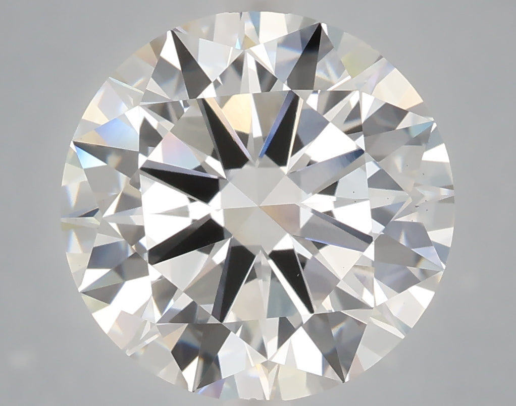 6.02 Carat Round Shaped, Excellent Cut, F Color, VS1 Clarity, IGI Certified Lab Grown Diamond