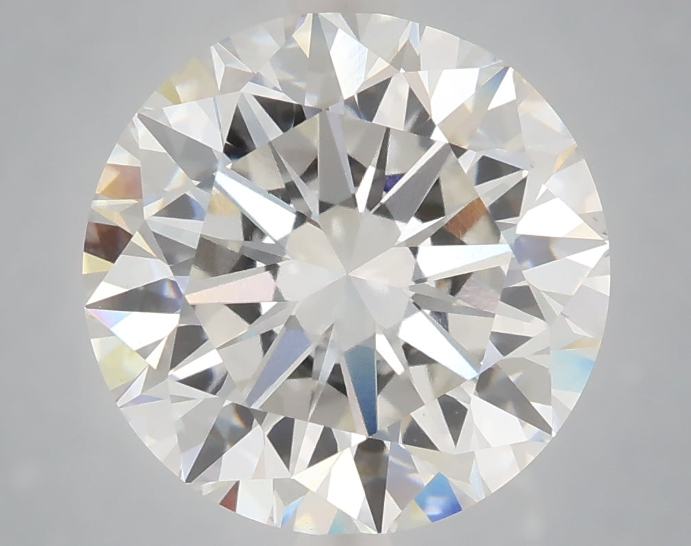 6.01 Carat Round Shaped, Excellent Cut, F Color, VVS2 Clarity, IGI Certified Lab Grown Diamond