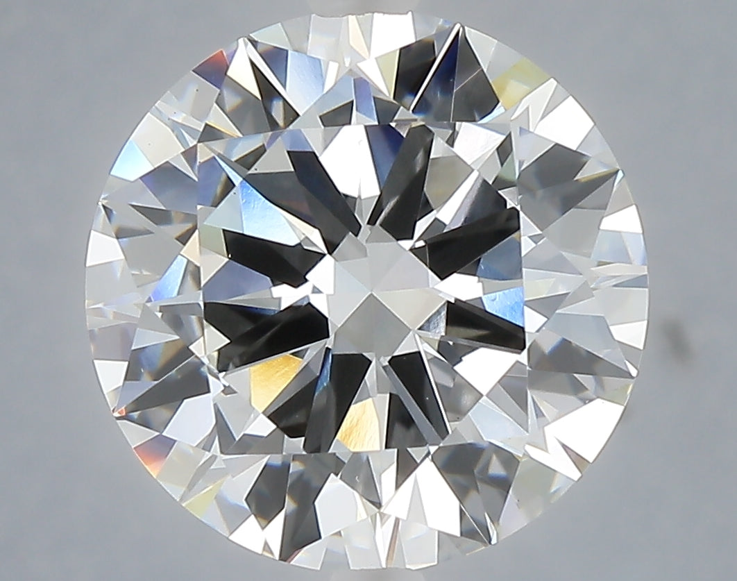 6.01 Carat Round Shaped, Excellent Cut, F Color, VS1 Clarity, IGI Certified Lab Grown Diamond
