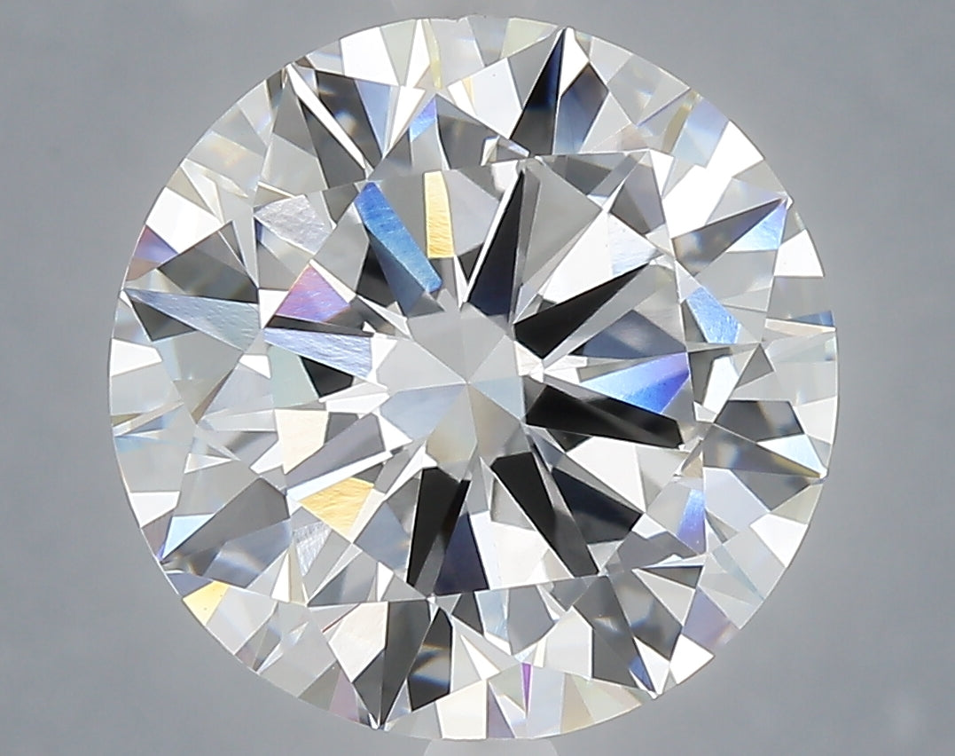 6.02 Carat Round Shaped, Excellent Cut, E Color, VS1 Clarity, IGI Certified Lab Grown Diamond