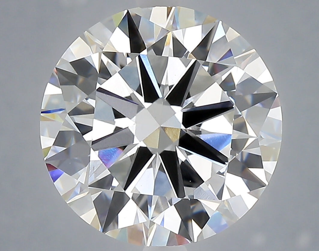 6.03 Carat Round Shaped, Excellent Cut, E Color, VVS2 Clarity, IGI Certified Lab Grown Diamond