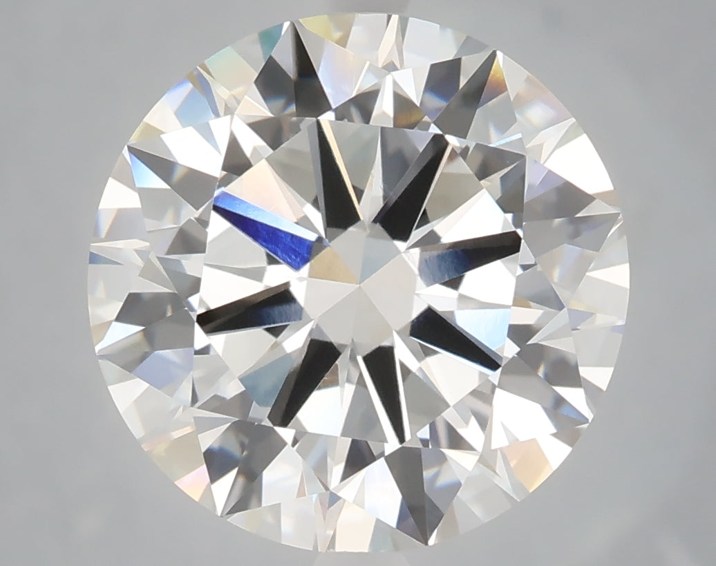 6.09 Carat Round Shaped, Excellent Cut, F Color, VVS2 Clarity, IGI Certified Lab Grown Diamond