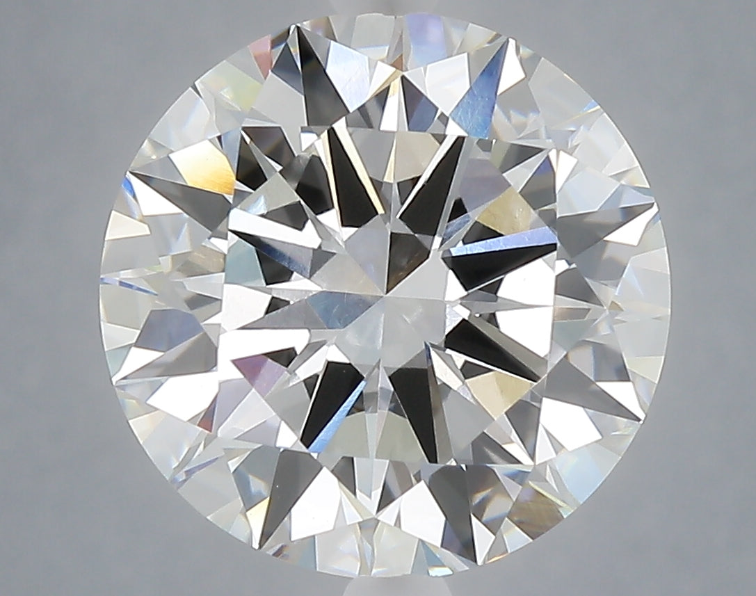 6.01 Carat Round Shaped, Excellent Cut, F Color, VVS2 Clarity, IGI Certified Lab Grown Diamond