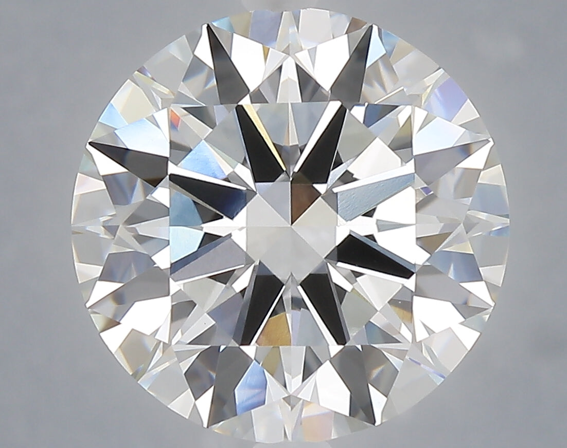 6.07 Carat Round Shaped, Excellent Cut, E Color, VVS2 Clarity, IGI Certified Lab Grown Diamond