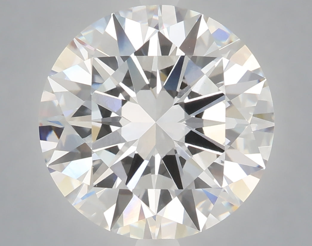 6.02 Carat Round Shaped, Excellent Cut, F Color, VVS2 Clarity, IGI Certified Lab Grown Diamond