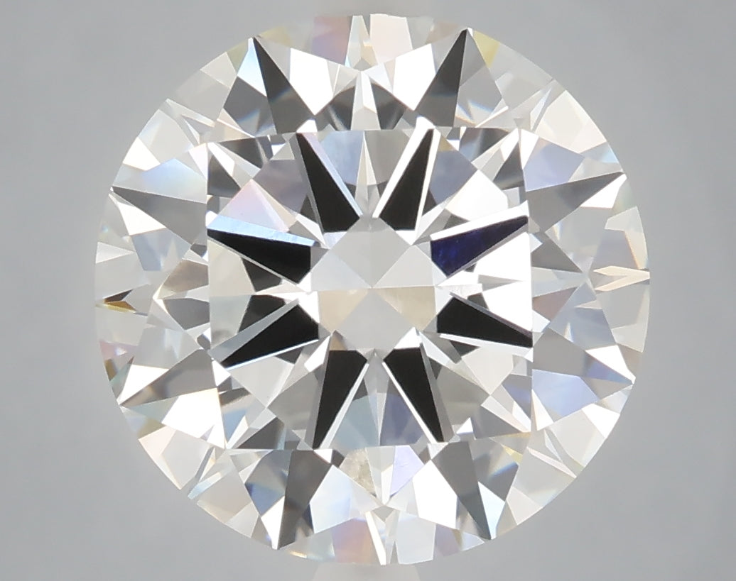 6.03 Carat Round Shaped, Excellent Cut, F Color, VVS2 Clarity, IGI Certified Lab Grown Diamond