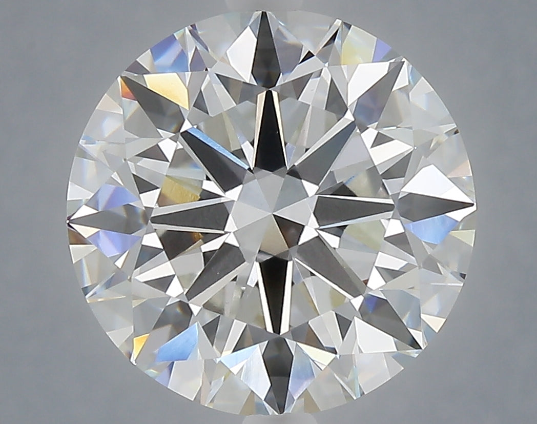 6.08 Carat Round Shaped, Excellent Cut, F Color, VVS2 Clarity, IGI Certified Lab Grown Diamond