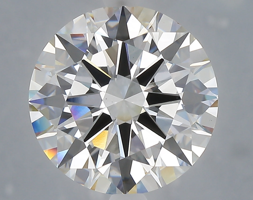 6.07 Carat Round Shaped, Excellent Cut, F Color, VS1 Clarity, IGI Certified Lab Grown Diamond