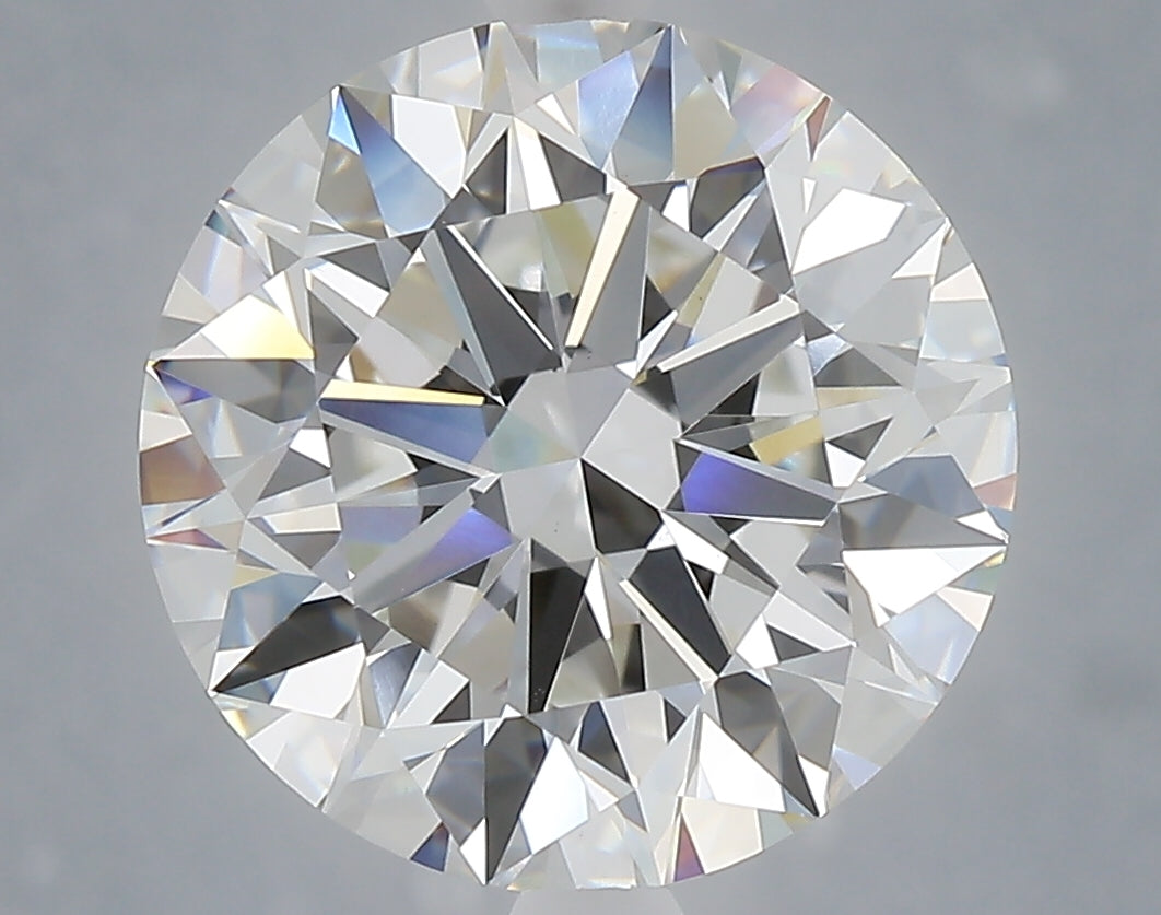 6.04 Carat Round Shaped, Excellent Cut, F Color, VVS2 Clarity, IGI Certified Lab Grown Diamond