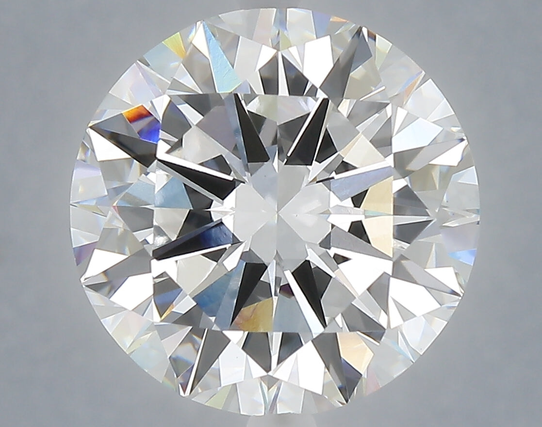7.02 Carat Round Shaped, Excellent Cut, F Color, VVS2 Clarity, IGI Certified Lab Grown Diamond