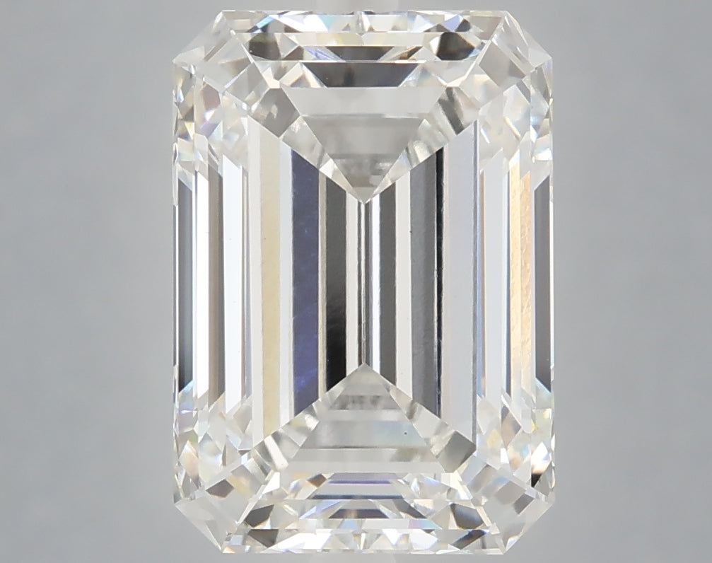 5.00 Carat Emerald Shaped, Ideal Cut, F Color, VVS2 Clarity, IGI Certified Lab Grown Diamond