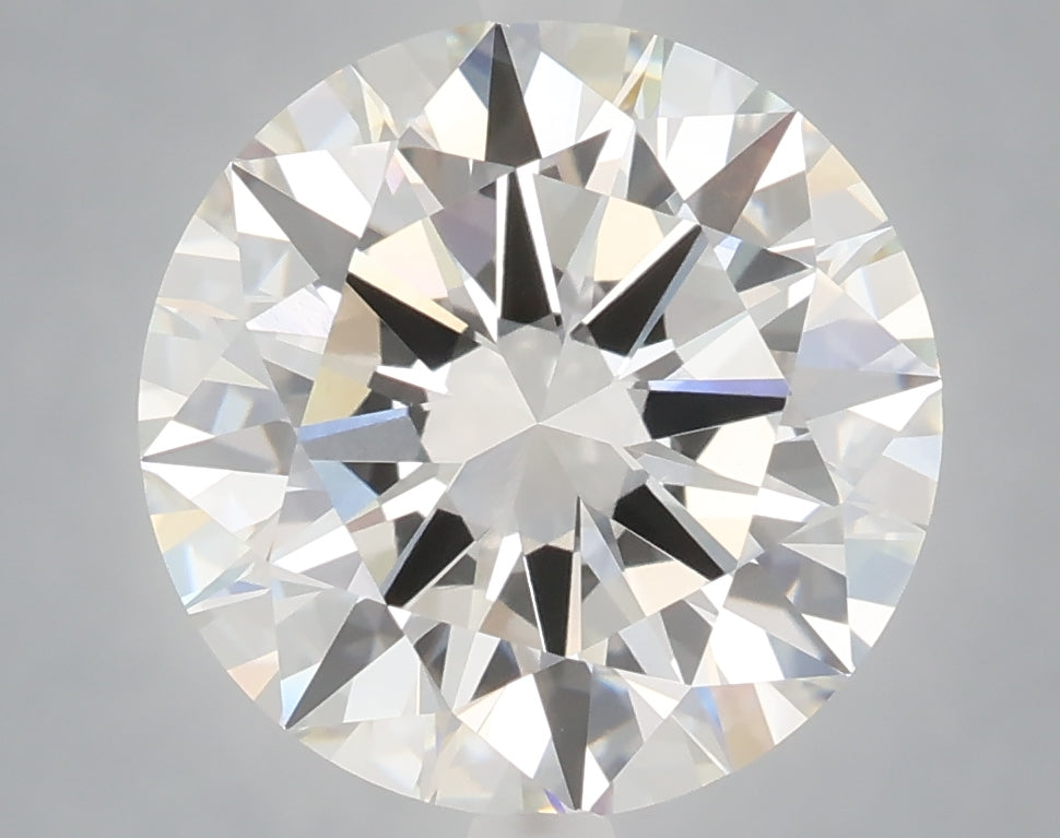 5.04 Carat Round Shaped, Excellent Cut, F Color, VVS2 Clarity, IGI Certified Lab Grown Diamond