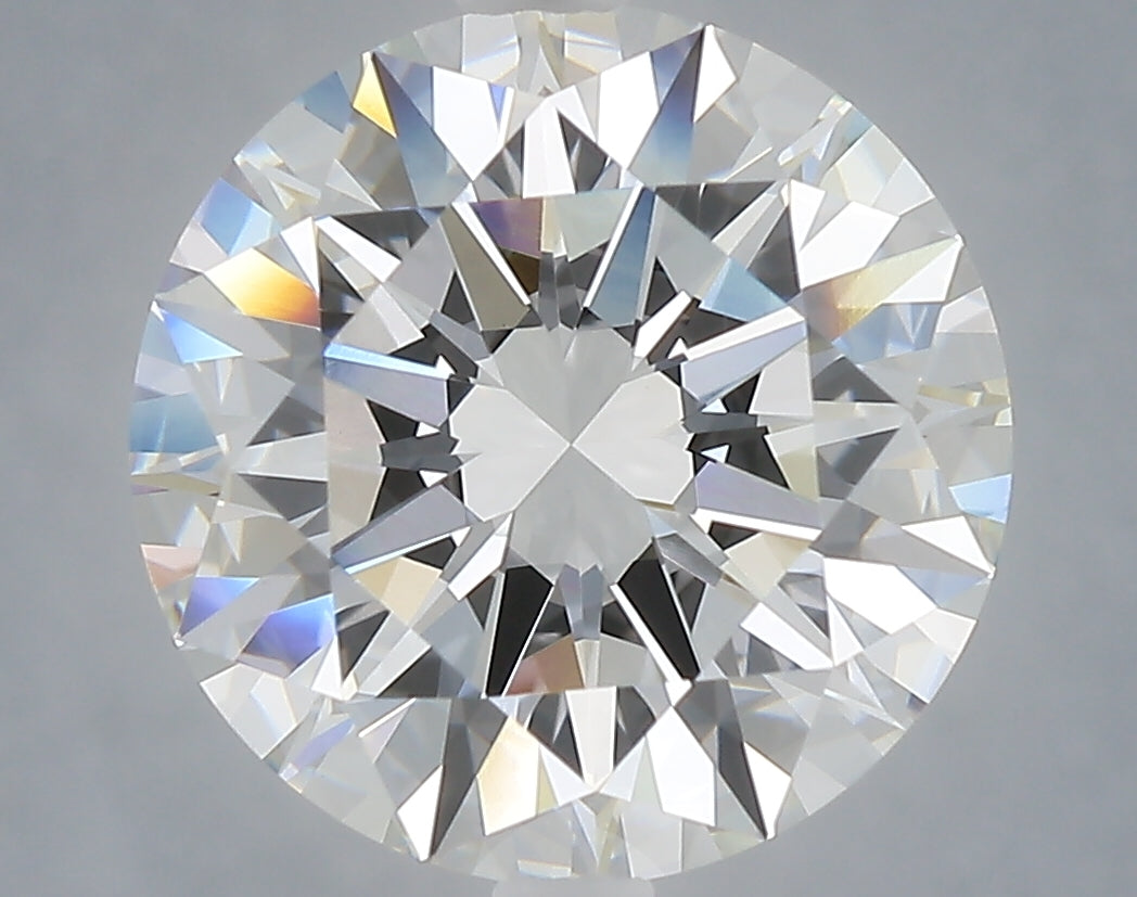 5.07 Carat Round Shaped, Excellent Cut, F Color, VVS2 Clarity, IGI Certified Lab Grown Diamond