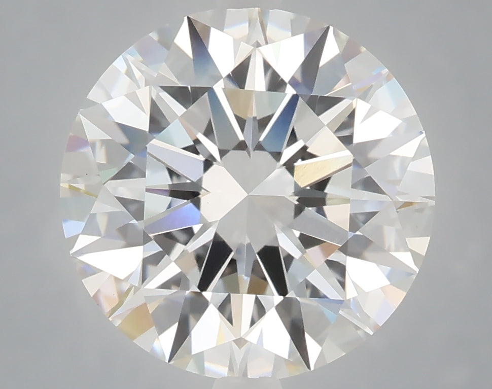 5.11 Carat Round Shaped, Excellent Cut, F Color, VVS2 Clarity, IGI Certified Lab Grown Diamond