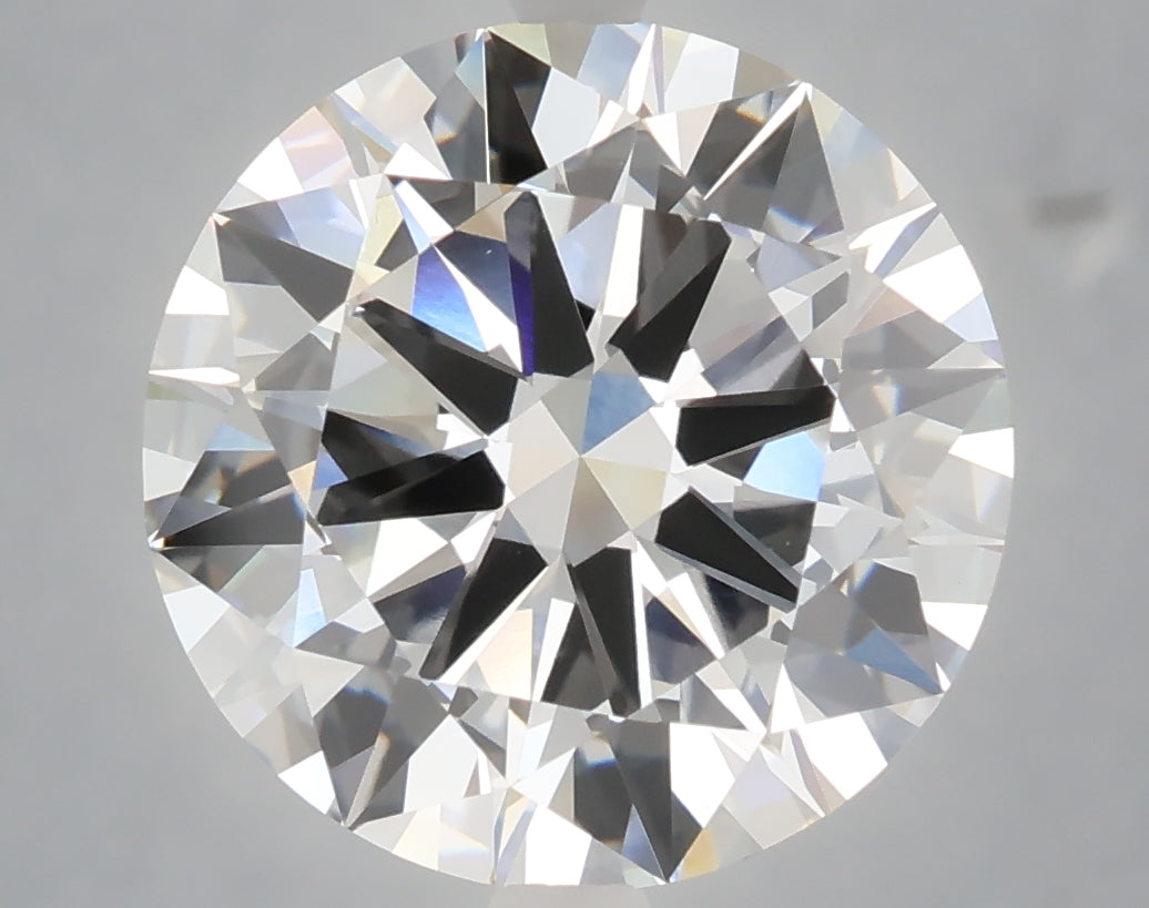 6.03 Carat Round Shaped, Excellent Cut, F Color, VVS2 Clarity, IGI Certified Lab Grown Diamond