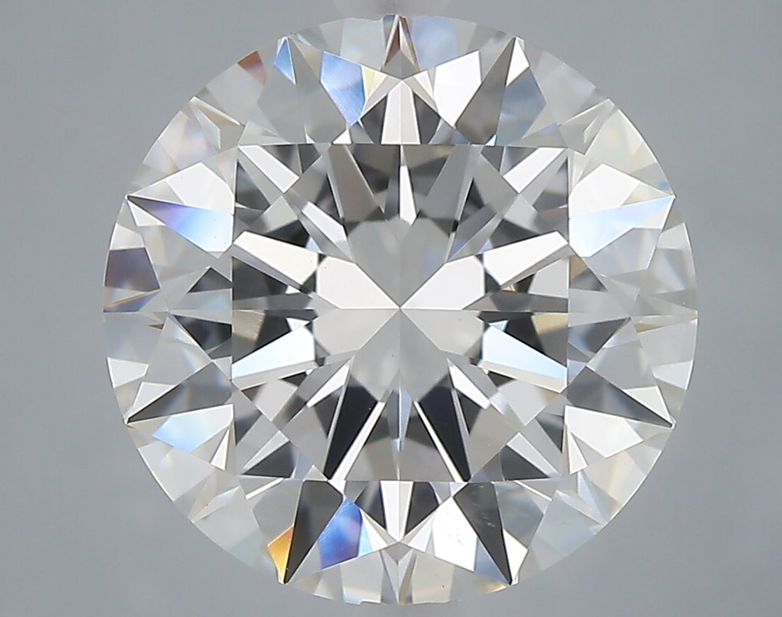 5.04 Carat Round Shaped, Excellent Cut, F Color, VVS2 Clarity, IGI Certified Lab Grown Diamond