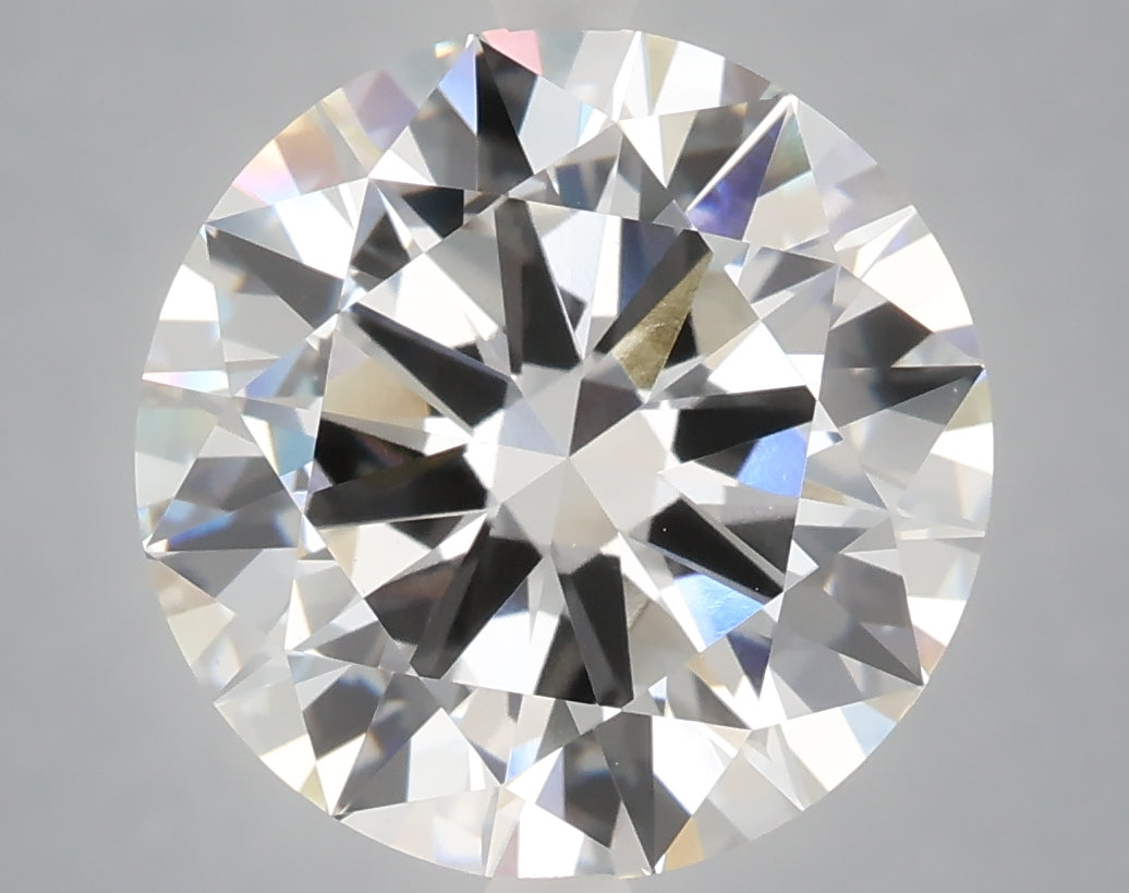 6.01 Carat Round Shaped, Excellent Cut, F Color, VVS2 Clarity, IGI Certified Lab Grown Diamond