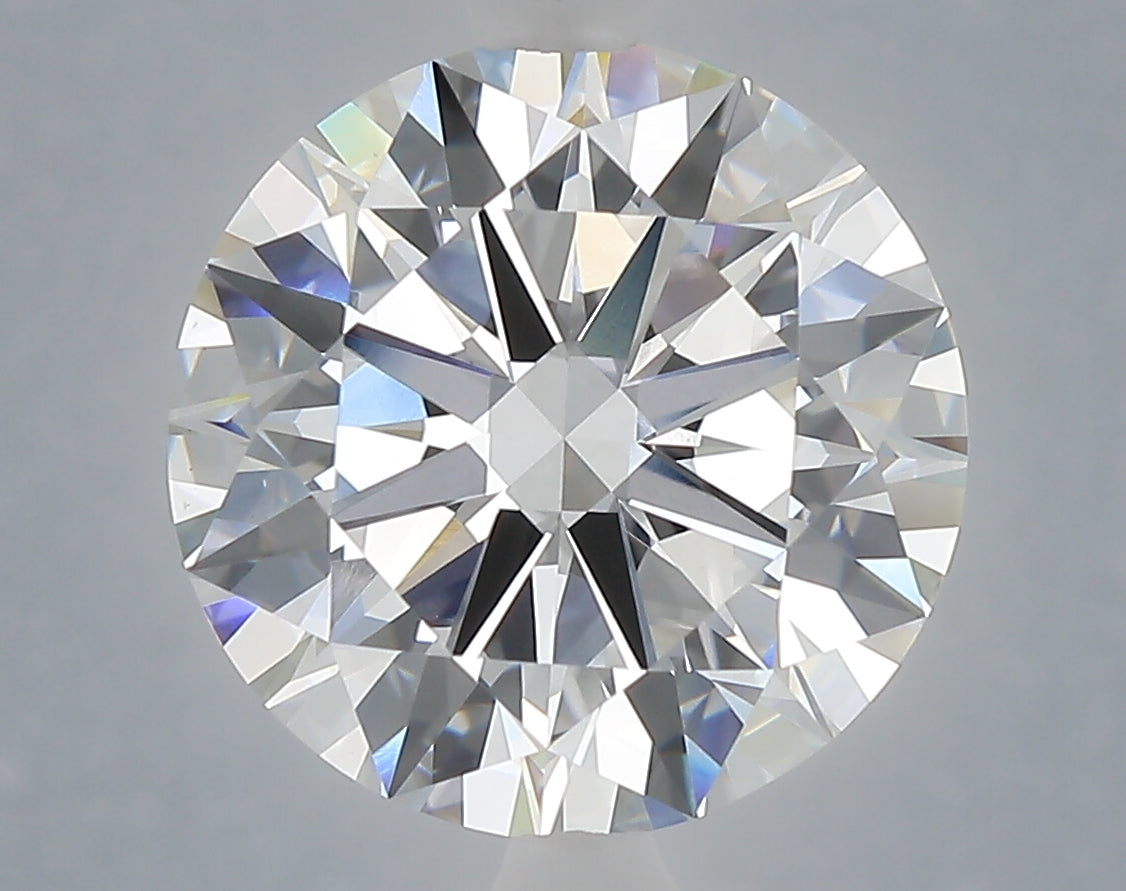 6.01 Carat Round Shaped, Excellent Cut, F Color, VS1 Clarity, IGI Certified Lab Grown Diamond