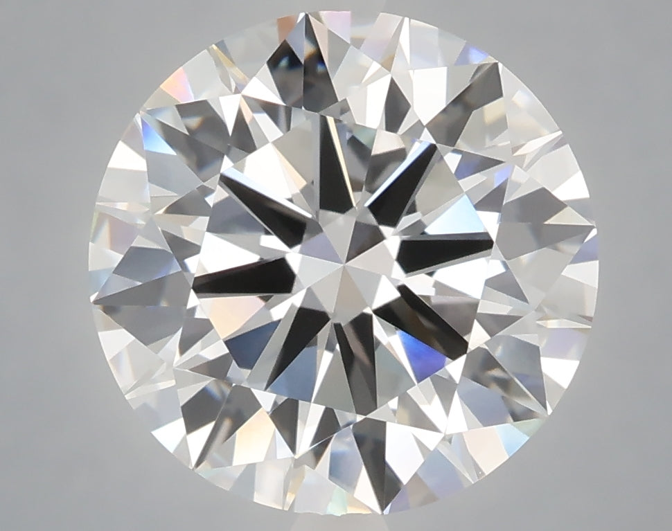 5.04 Carat Round Shaped, Excellent Cut, F Color, VVS2 Clarity, IGI Certified Lab Grown Diamond