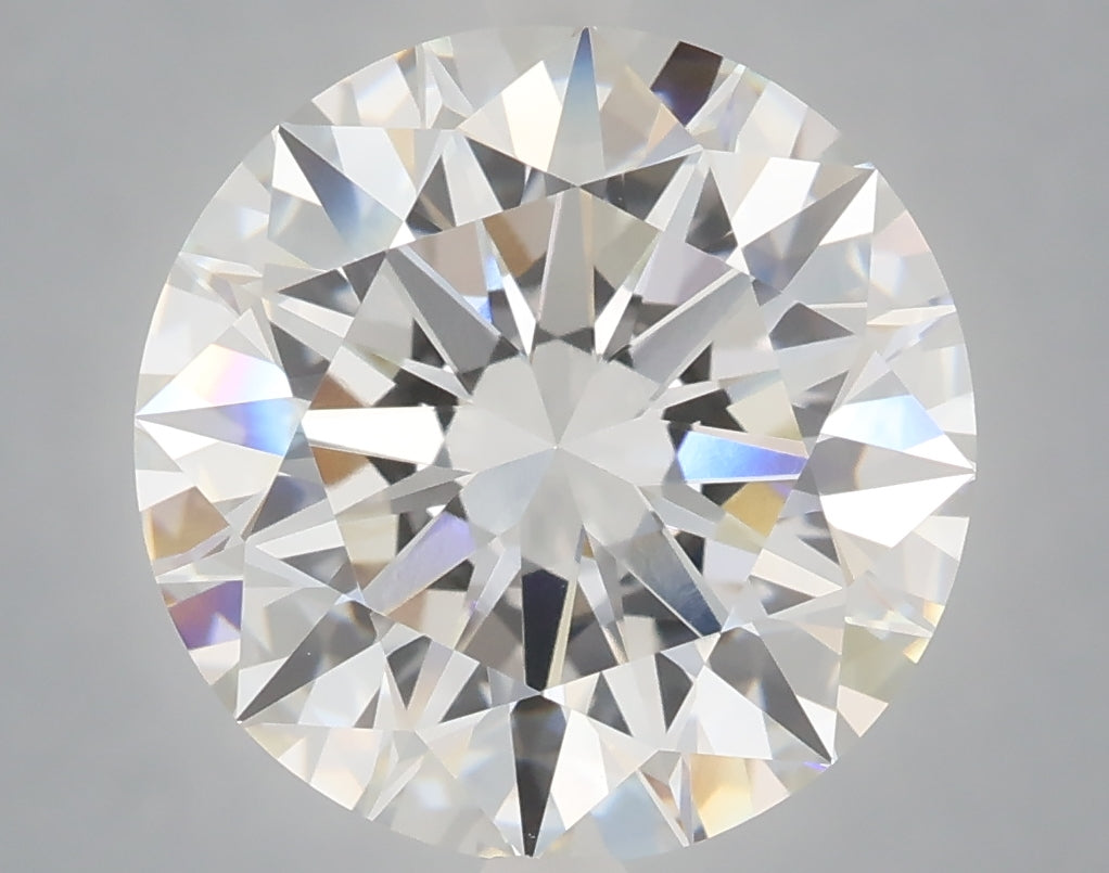 6.06 Carat Round Shaped, Excellent Cut, F Color, VVS2 Clarity, IGI Certified Lab Grown Diamond