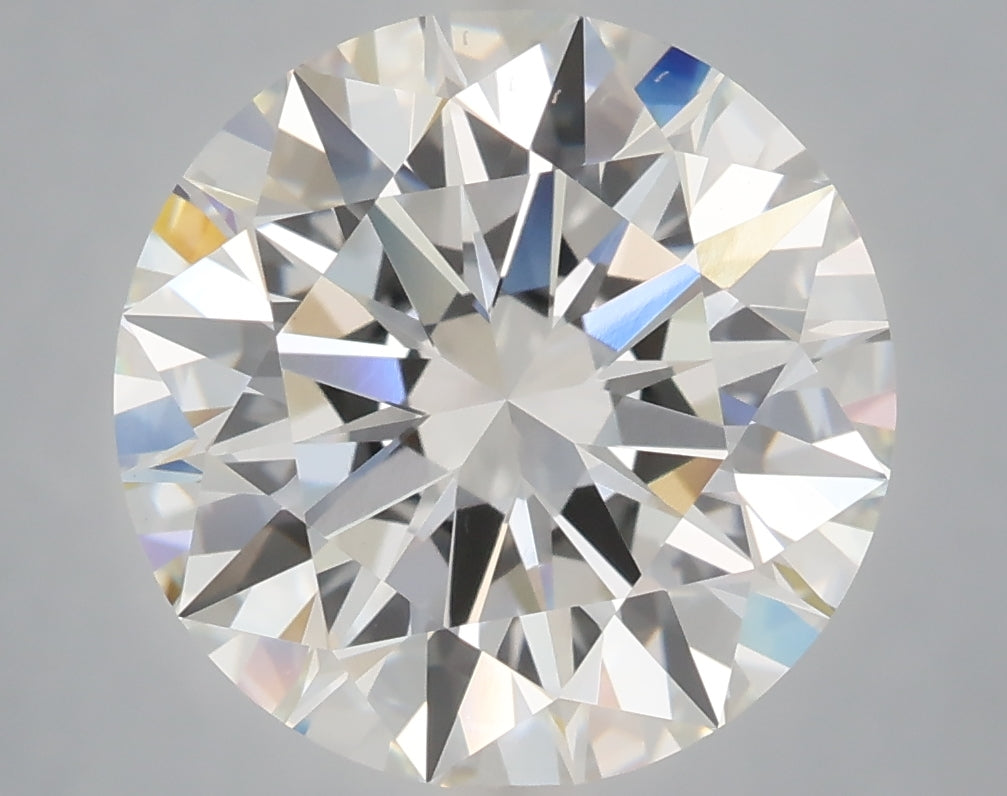 6.09 Carat Round Shaped, Excellent Cut, F Color, VVS2 Clarity, IGI Certified Lab Grown Diamond