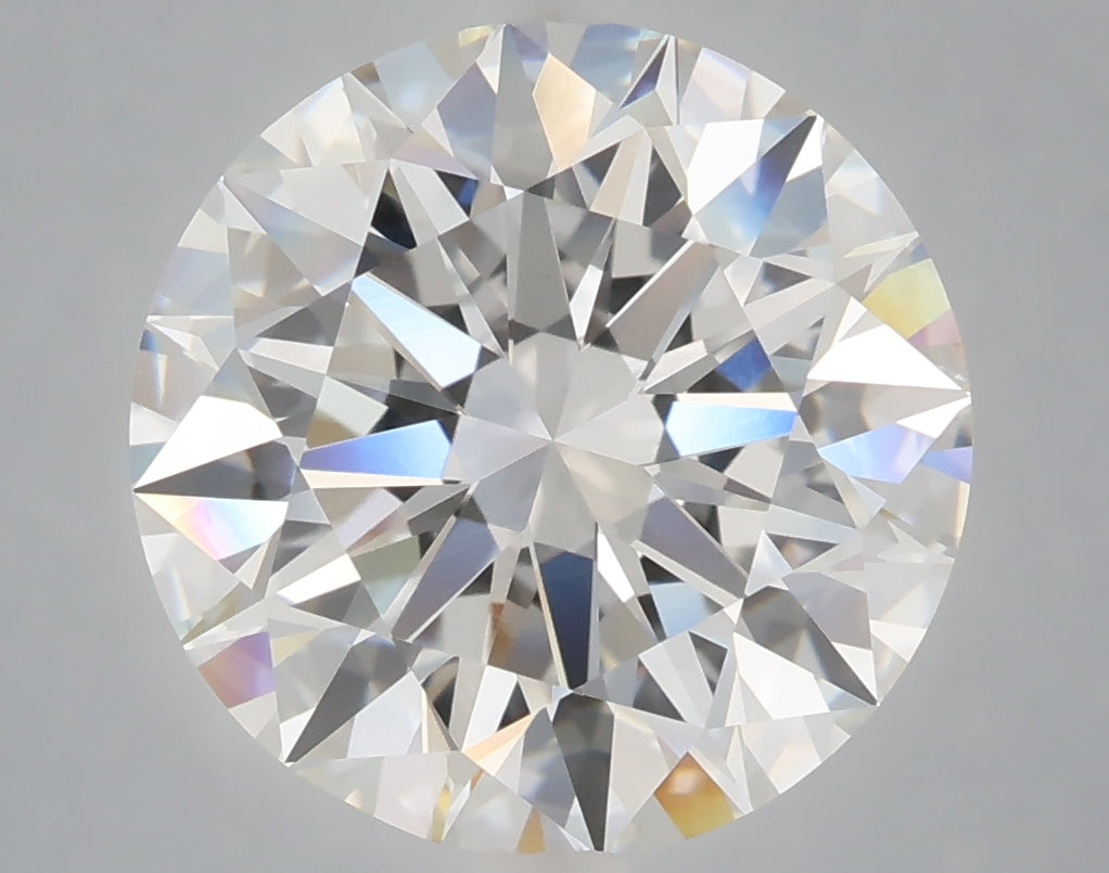 6.03 Carat Round Shaped, Ideal Cut, F Color, VVS2 Clarity, IGI Certified Lab Grown Diamond