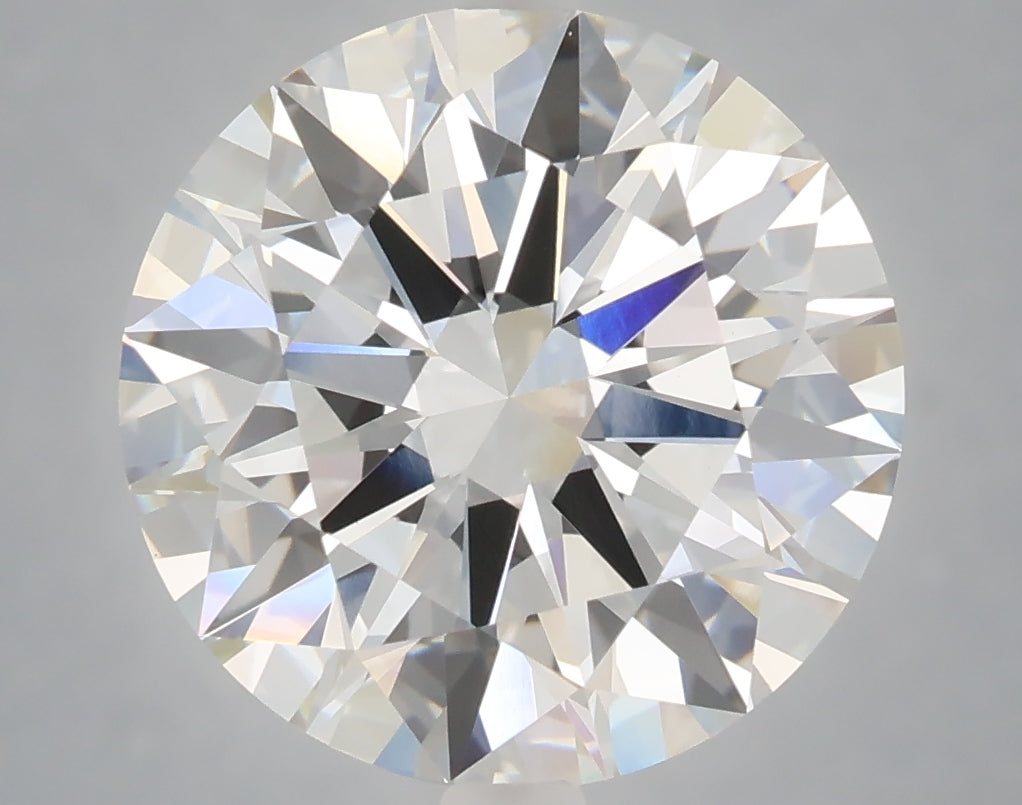 6.06 Carat Round Shaped, Ideal Cut, F Color, VVS2 Clarity, IGI Certified Lab Grown Diamond