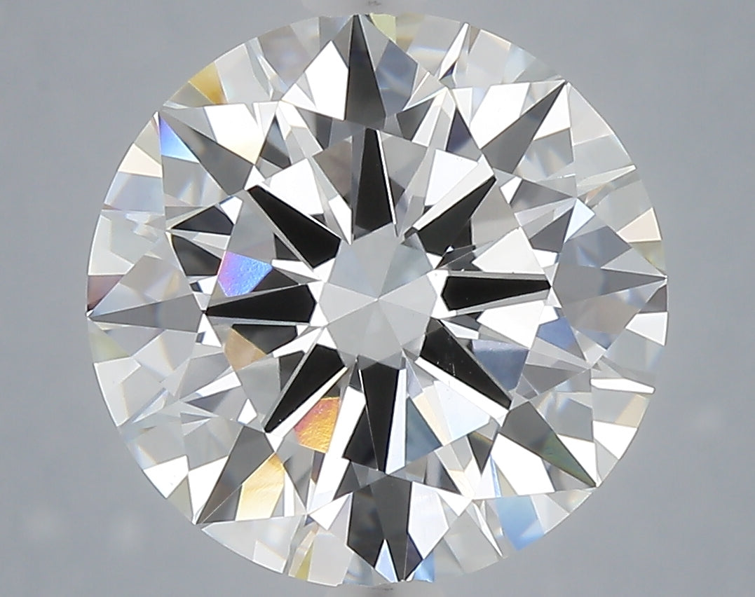 5.02 Carat Round Shaped, Excellent Cut, F Color, VVS2 Clarity, IGI Certified Lab Grown Diamond