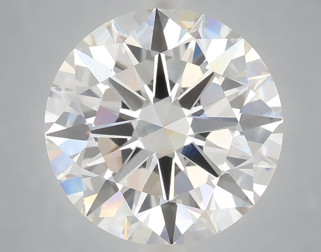 6.01 Carat Round Shaped, Excellent Cut, F Color, VVS2 Clarity, IGI Certified Lab Grown Diamond