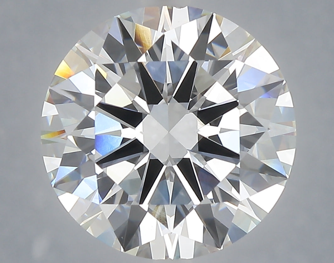 6.04 Carat Round Shaped, Excellent Cut, F Color, VVS2 Clarity, IGI Certified Lab Grown Diamond