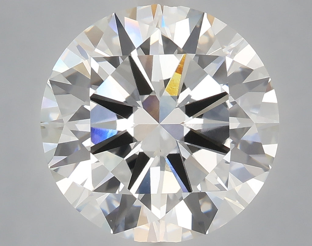 6.04 Carat Round Shaped, Excellent Cut, F Color, VVS2 Clarity, IGI Certified Lab Grown Diamond