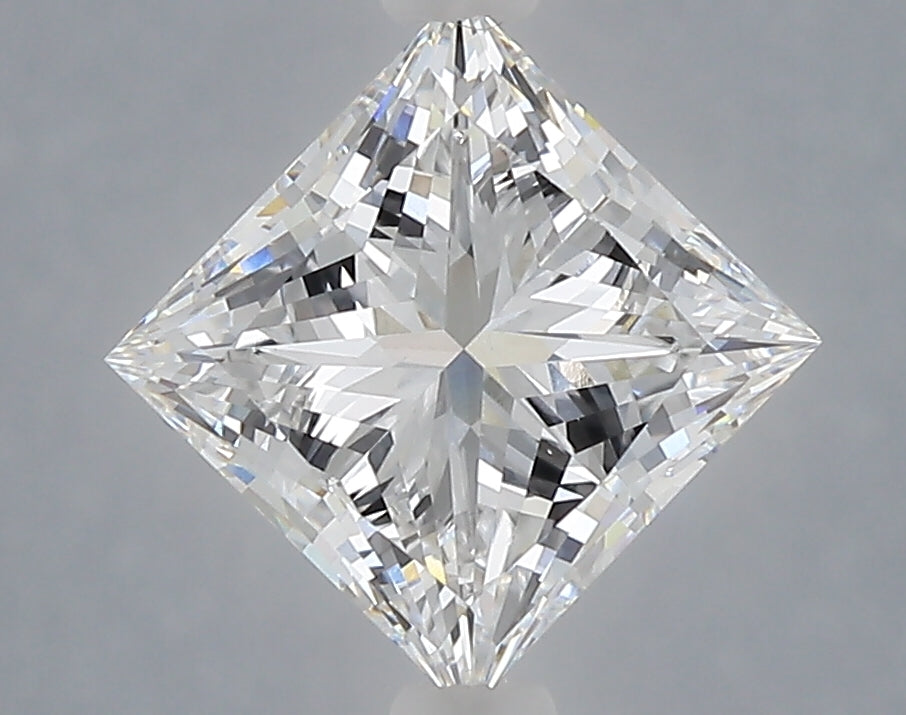 2.51 Carat Princess Shaped, Ideal Cut, E Color, VS1 Clarity, IGI Certified Lab Grown Diamond