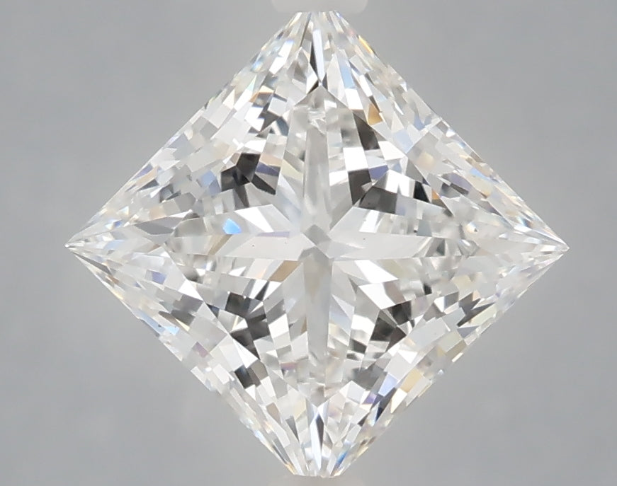 2.59 Carat Princess Shaped, Ideal Cut, E Color, VS1 Clarity, IGI Certified Lab Grown Diamond