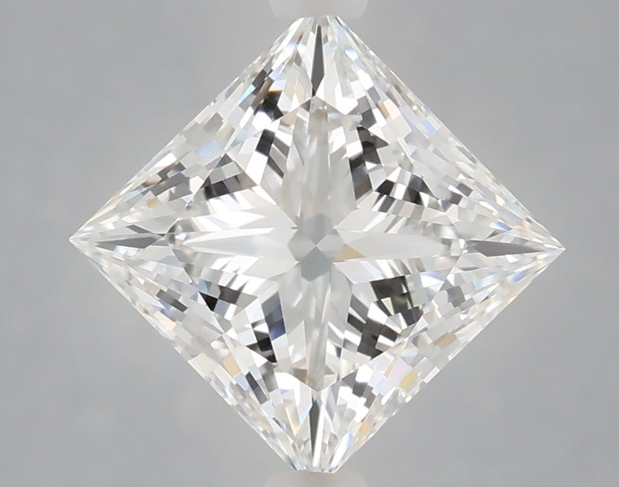 2.59 Carat Princess Shaped, Ideal Cut, E Color, VVS2 Clarity, IGI Certified Lab Grown Diamond