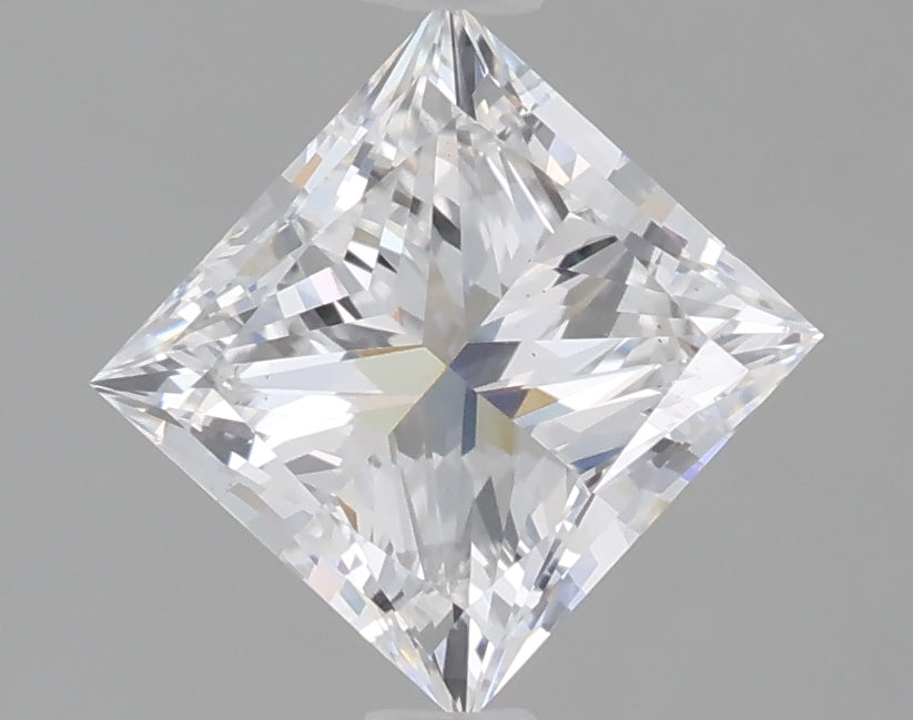 1.37 Carat Princess Shaped, Ideal Cut, D Color, VS2 Clarity, IGI Certified Lab Grown Diamond