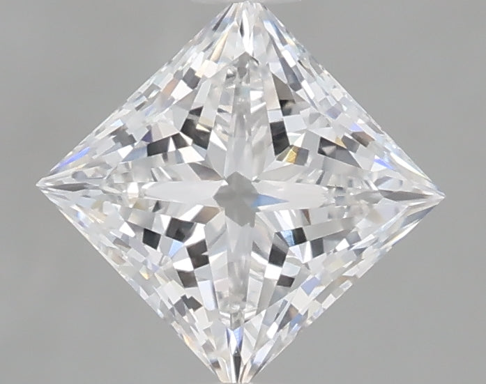1.09 Carat Princess Shaped, Excellent Cut, D Color, VVS2 Clarity, IGI Certified Lab Grown Diamond